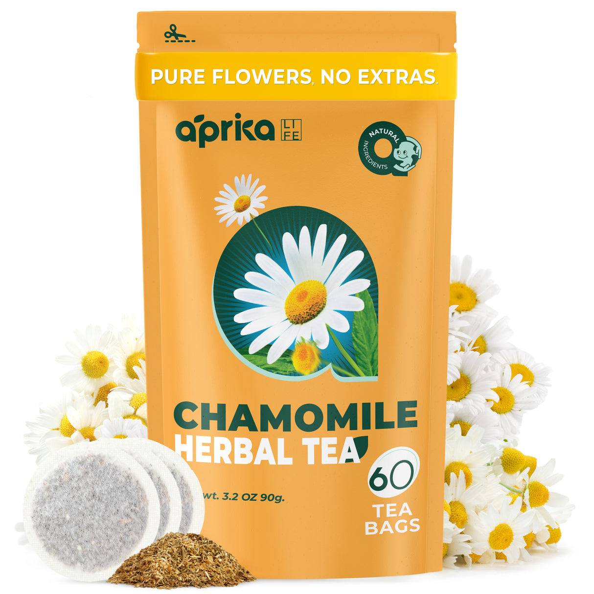 100% Pure Chamomile Herbal Tea, 60 Bags