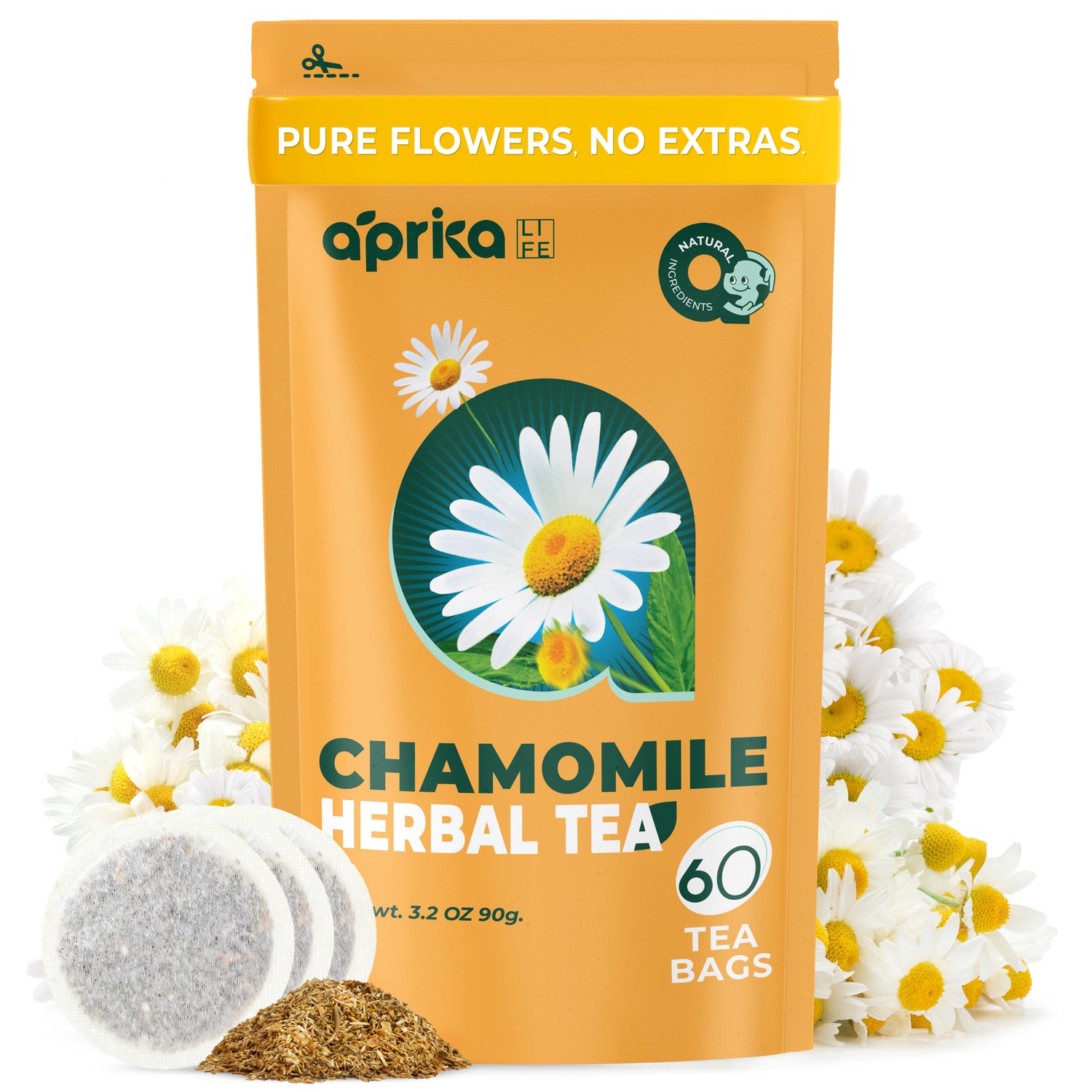 100% Pure Chamomile Herbal Tea, 60 Bags