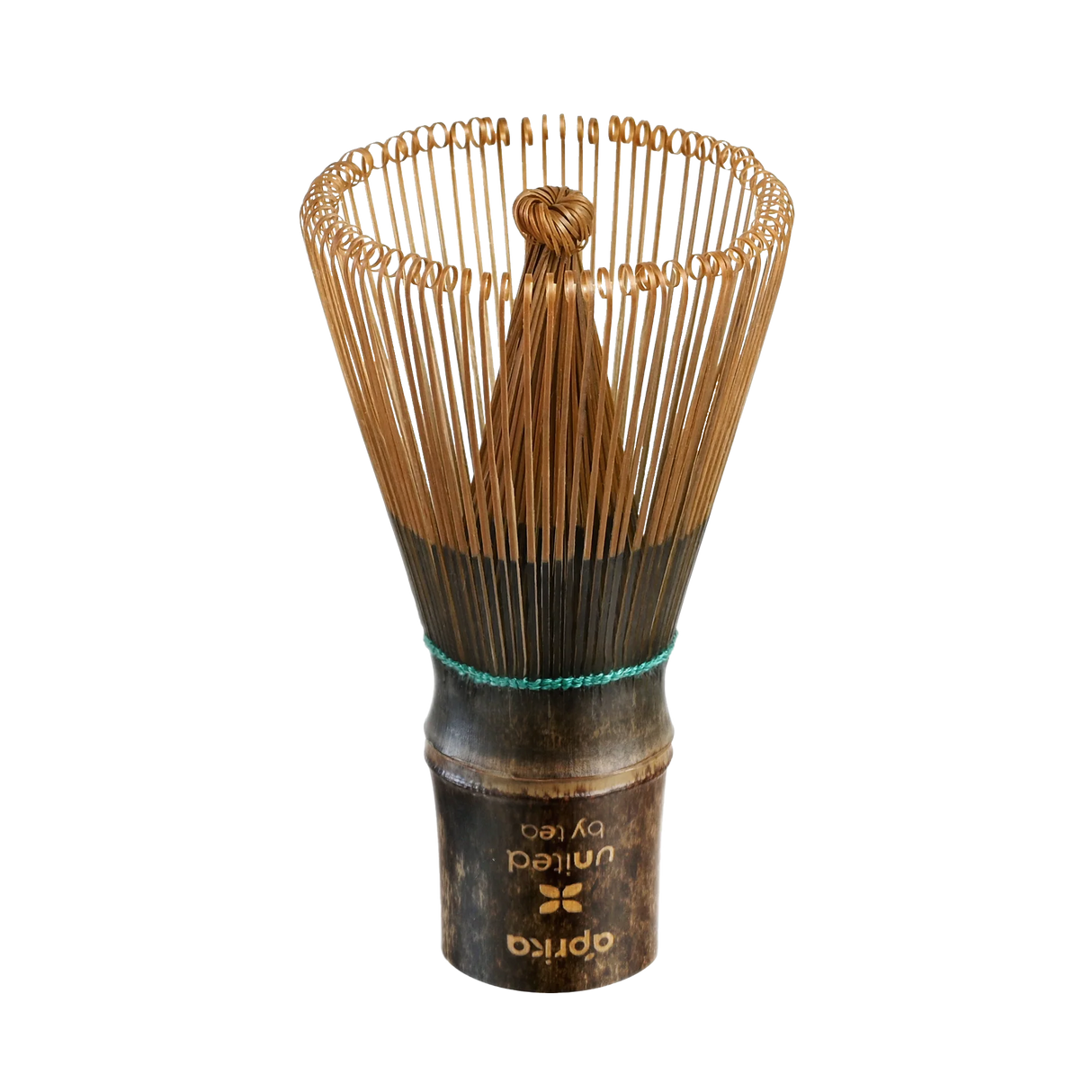 The Dark Matcha Bamboo Whisk (100 Prongs) brings ceremonial matcha tea to life with its exquisite bristles and dark handle. More than a tool, it's an ideal gift for anyone who appreciates the art of tea-making.