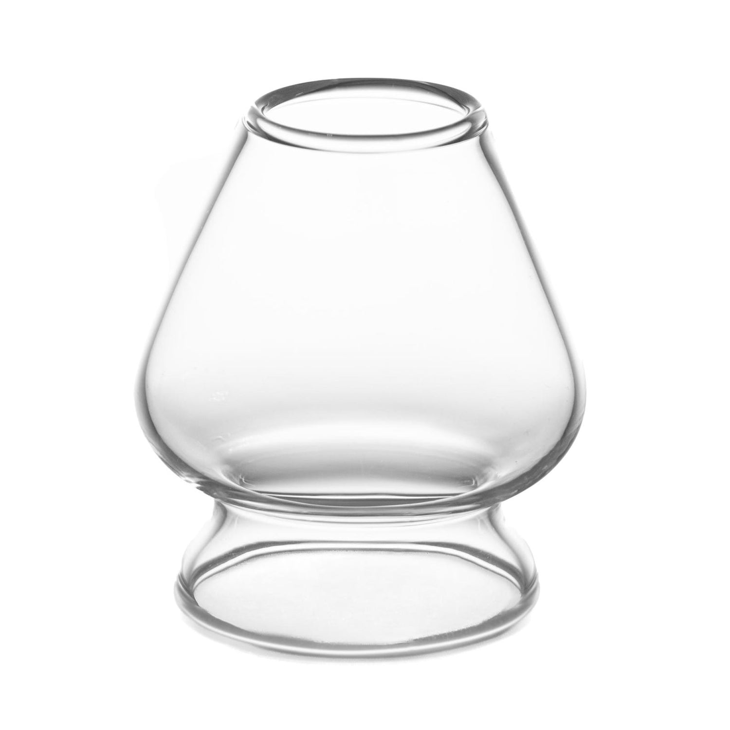The Clear Glass Matcha Whisk Holder and Bamboo Whisk Set features a sleek, borosilicate vase with a wide base and tapered top—ideal as a modern accent or chic holder for your matcha tea whisk.