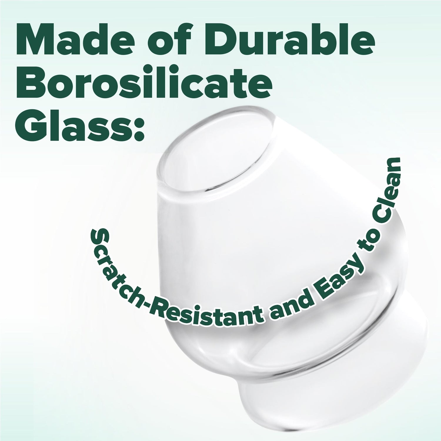 Clear Glass Matcha Whisk Holder and Bamboo Whisk Set: Durable, scratch-resistant borosilicate glass that's easy to clean.