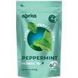 The 100% Pure Peppermint Herbal Tea, caffeine-free with lush green leaf packaging, includes 60 bags totaling 3.2 oz and the text "Pure Peppermint," offering delightful health benefits in every sip.