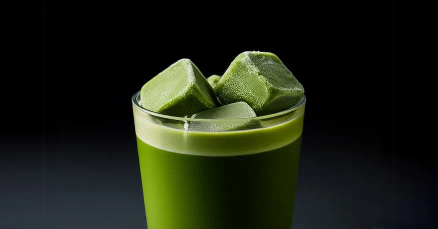 Frozen Matcha Latte Cubes Recipe