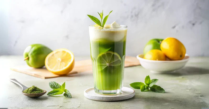Matcha Basil Lemonade Recipe