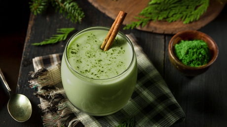 Festive Eggnog Matcha Latte Recipe