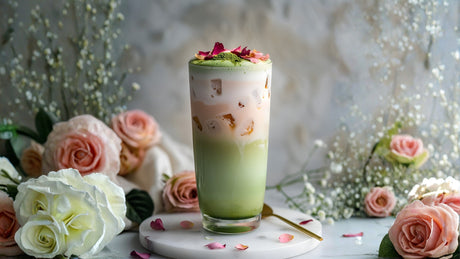 Iced Rose Matcha Latte Recipe