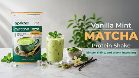 Vanilla Mint Matcha Protein Shake Recipe
