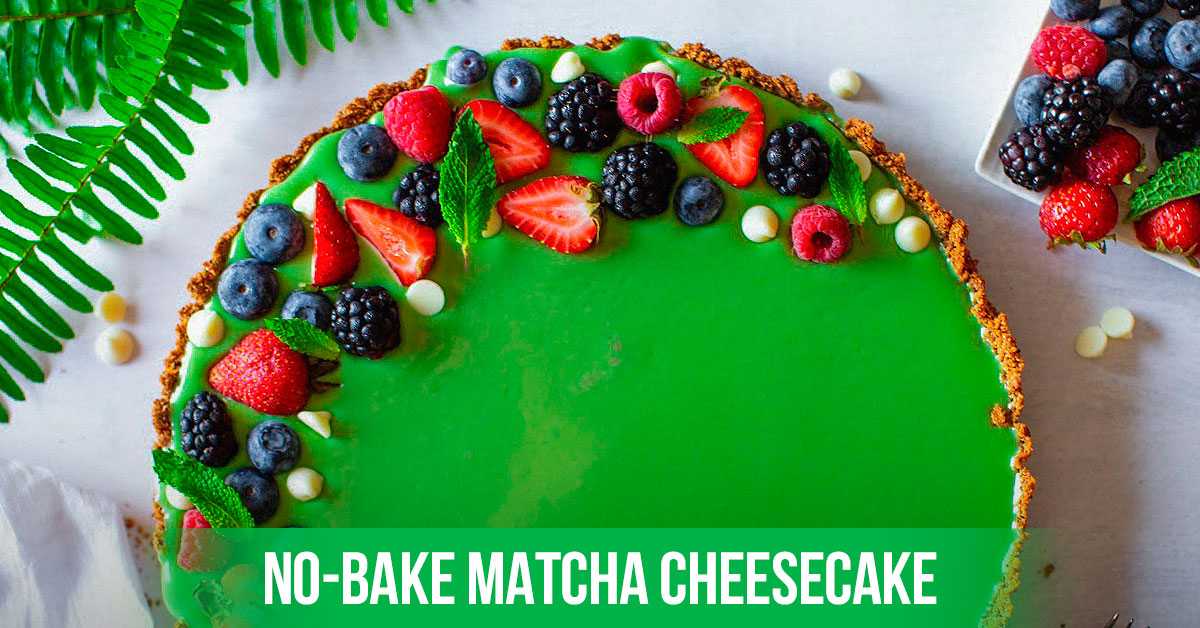 No-bake Matcha Cheesecake