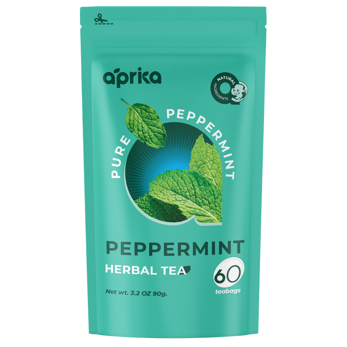 100% Pure Peppermint Herbal Tea, 60 Bags