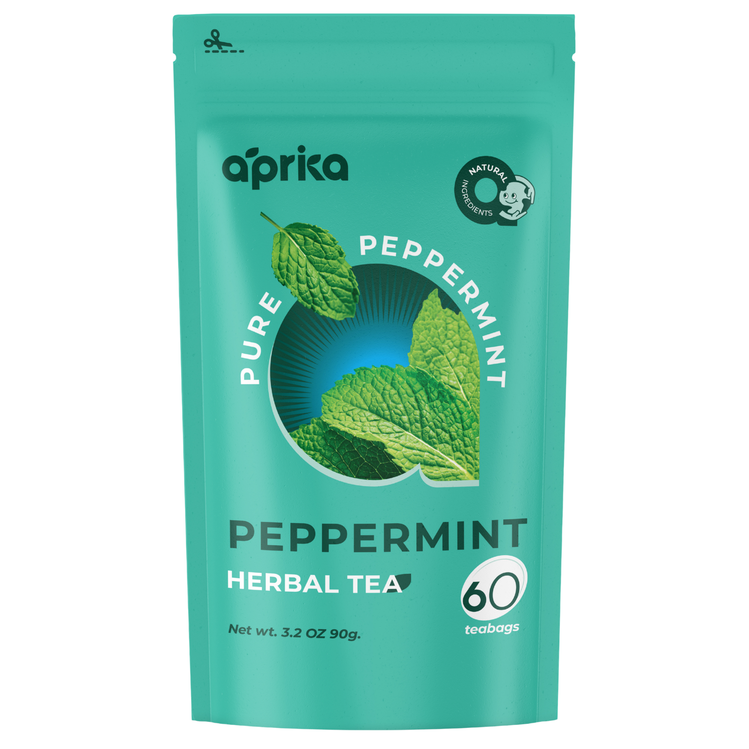100% Pure Peppermint Herbal Tea, 60 Bags