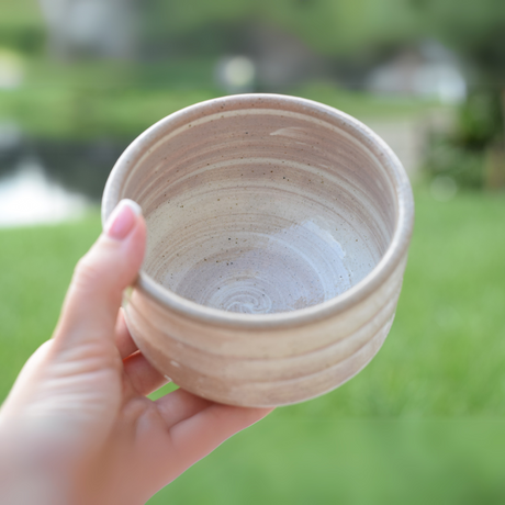 Beige Ceramic Matcha Bowl