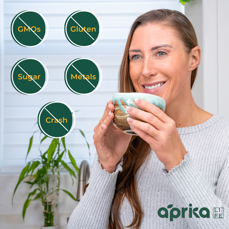Woman drinking hojicha in a bowl
