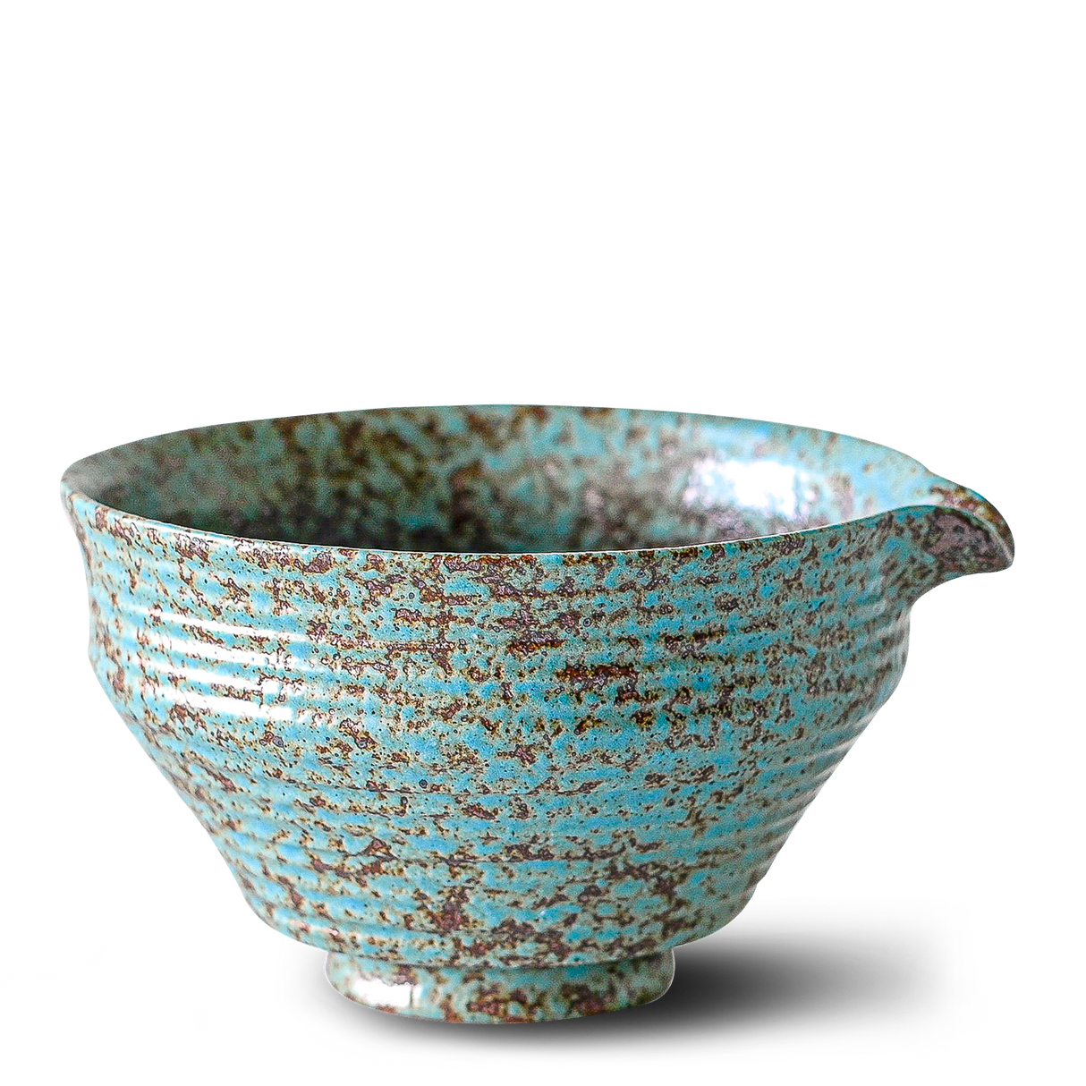 Blue Matcha Bowl with Spout