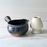 Blue Matcha Bowl with Spout