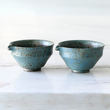 Blue Matcha Bowl with Spout