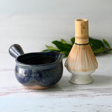 Blue Matcha Bowl with Spout