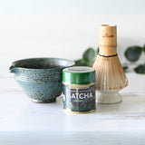 Blue Matcha Bowl with Spout Set