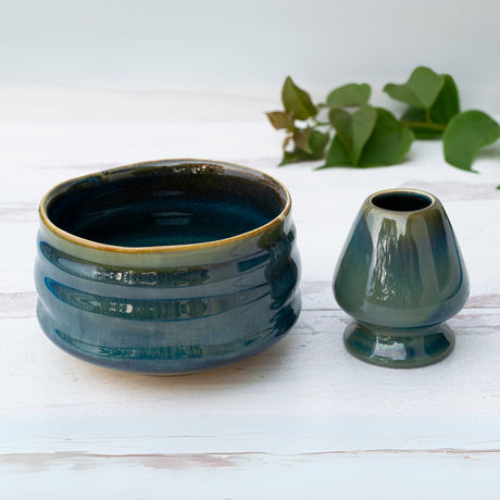 Blue Ceramic Matcha Bowl