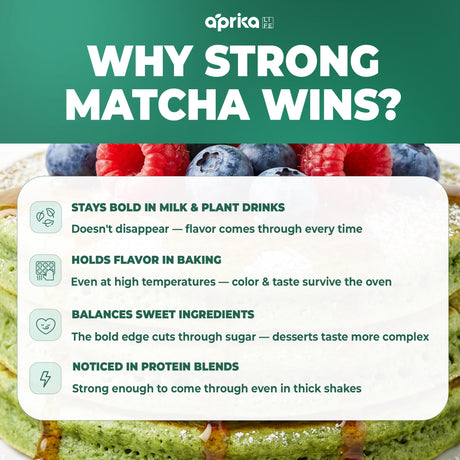 Culinary Grade Matcha Powder for Latte, Smoothies and Recipes - 3.5 Oz