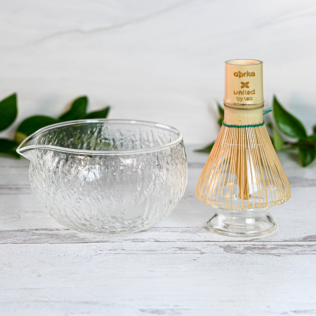 Textured Glass Bowl with Spout