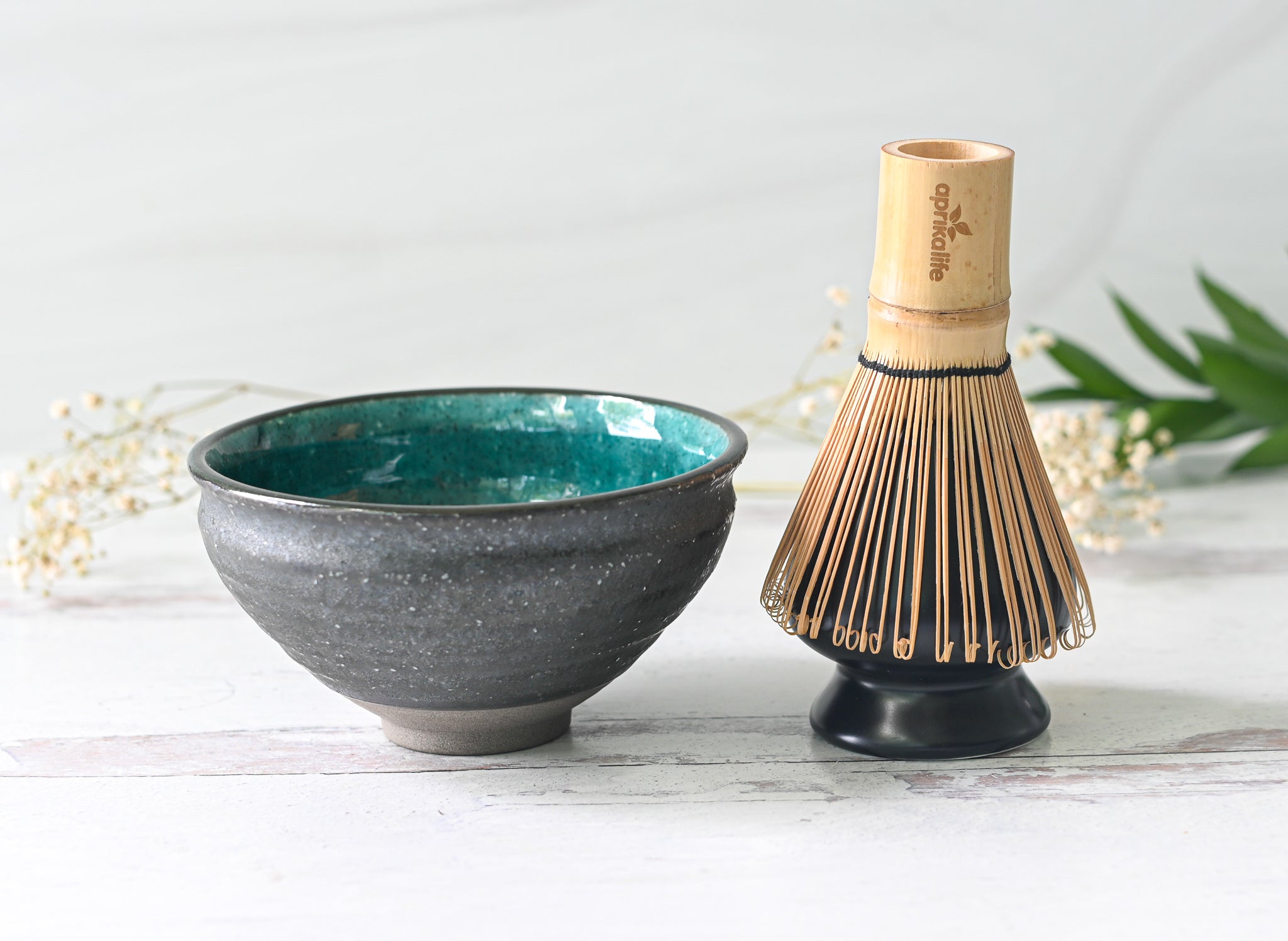 AprikaLife Traditional Japanese Matcha Tea Bowl Handcrafted