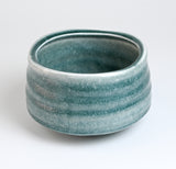 Seafoam Ceramic Matcha Bowl 17 oz with Rolled Rim, Matcha Chawan for Whisking and Drinking, Tea Ceremony Bowl