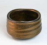 Bronze Ceramic Matcha Bowl 17 oz with Rolled Rim, Matcha Chawan for Whisking and Drinking, Tea Ceremony Bowl