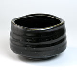 Black Ceramic Matcha Bowl 17 oz with Rolled Rim, Matcha Chawan for Whisking and Drinking, Tea Ceremony Bowl