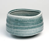 Seafoam Ceramic Matcha Bowl 17 oz with Rolled Rim, Matcha Chawan for Whisking and Drinking, Tea Ceremony Bowl