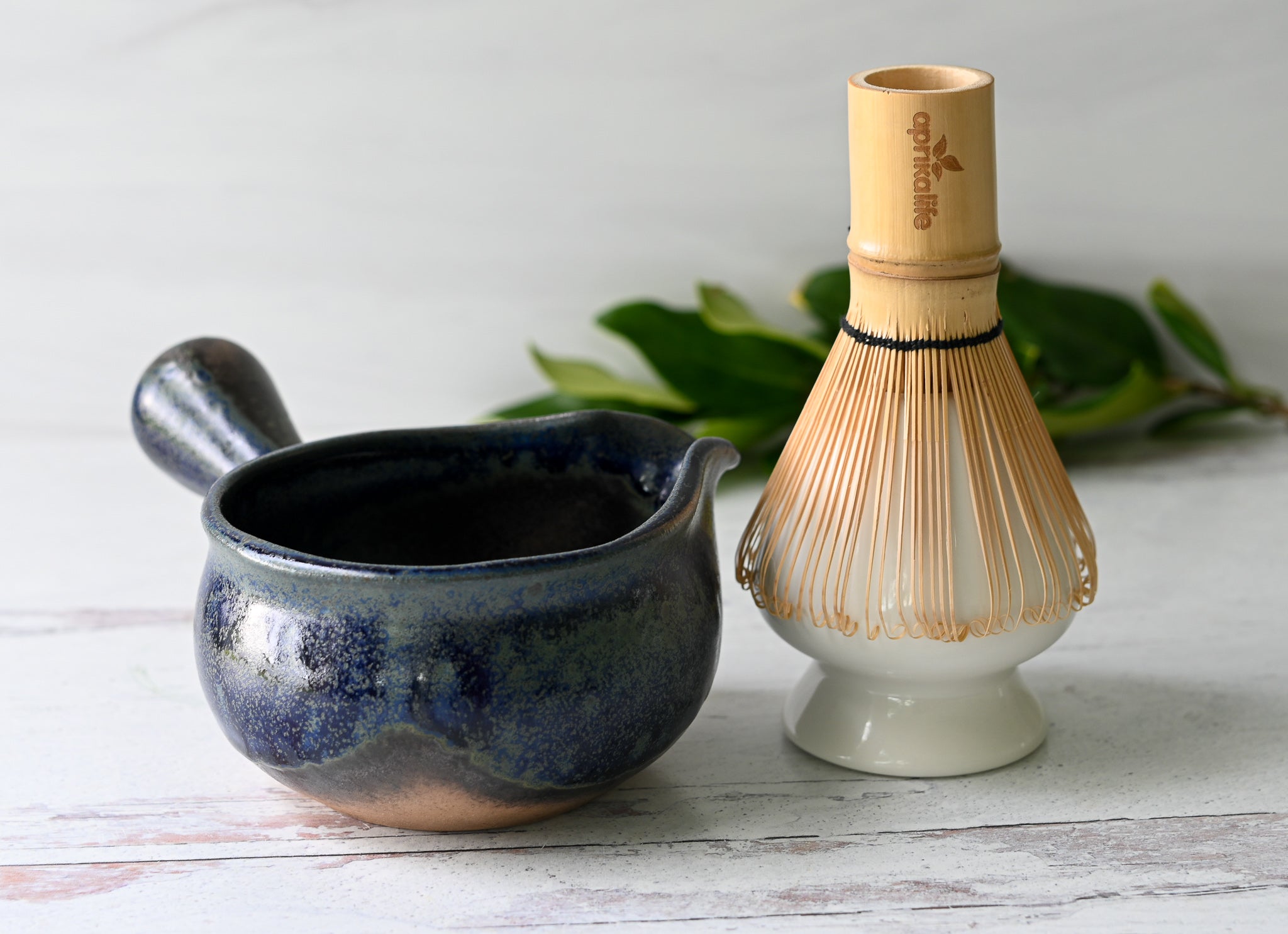 MATCHA Kit complet en céramique pour le thé matcha - thé japonais - Bleu