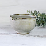 Handcrafted Grey Ceramic Matcha Set: Spouted Bowl, 2 Cups