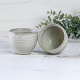 Handcrafted Grey Ceramic Matcha Set: Spouted Bowl, 2 Cups
