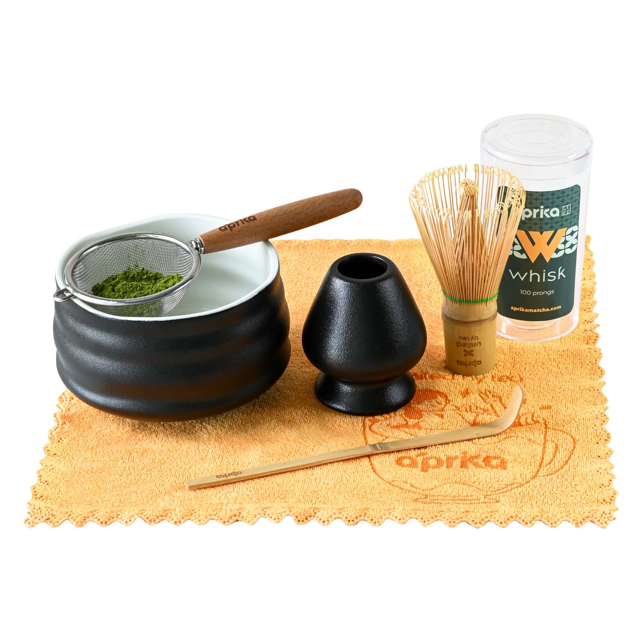 Bamboo Matcha Tea Whisk Set (Chasen) Matcha Bowl (Chawan) Bamboo Scoop  (Chashaku) Ceramic Whisk Holder Handmade Matcha Ceremony Starter Kit For