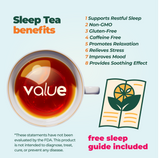 Herbal Sleep Tea With Sleep Guide, 60 Bags