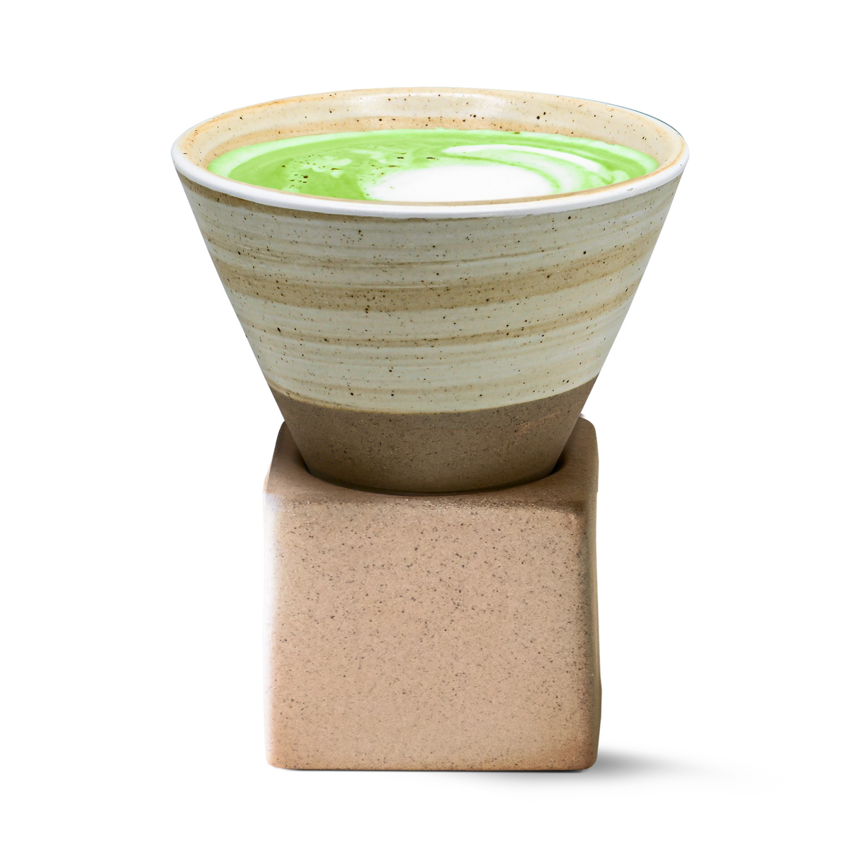 Beige Coffee Mug with Base - 6.8 oz/200ml