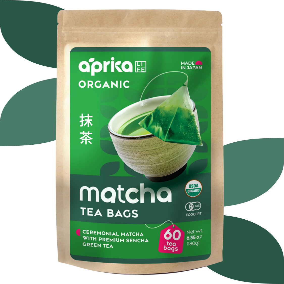 Japanese Matcha Green Tea Bags – Aprika Life