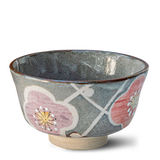 Grey with Flowers Matcha Bowl