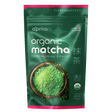 Organic Japanese Ceremonial Grade Matcha Green Tea Powder comes in a green resealable pouch with a bowl of matcha depicted on the front.