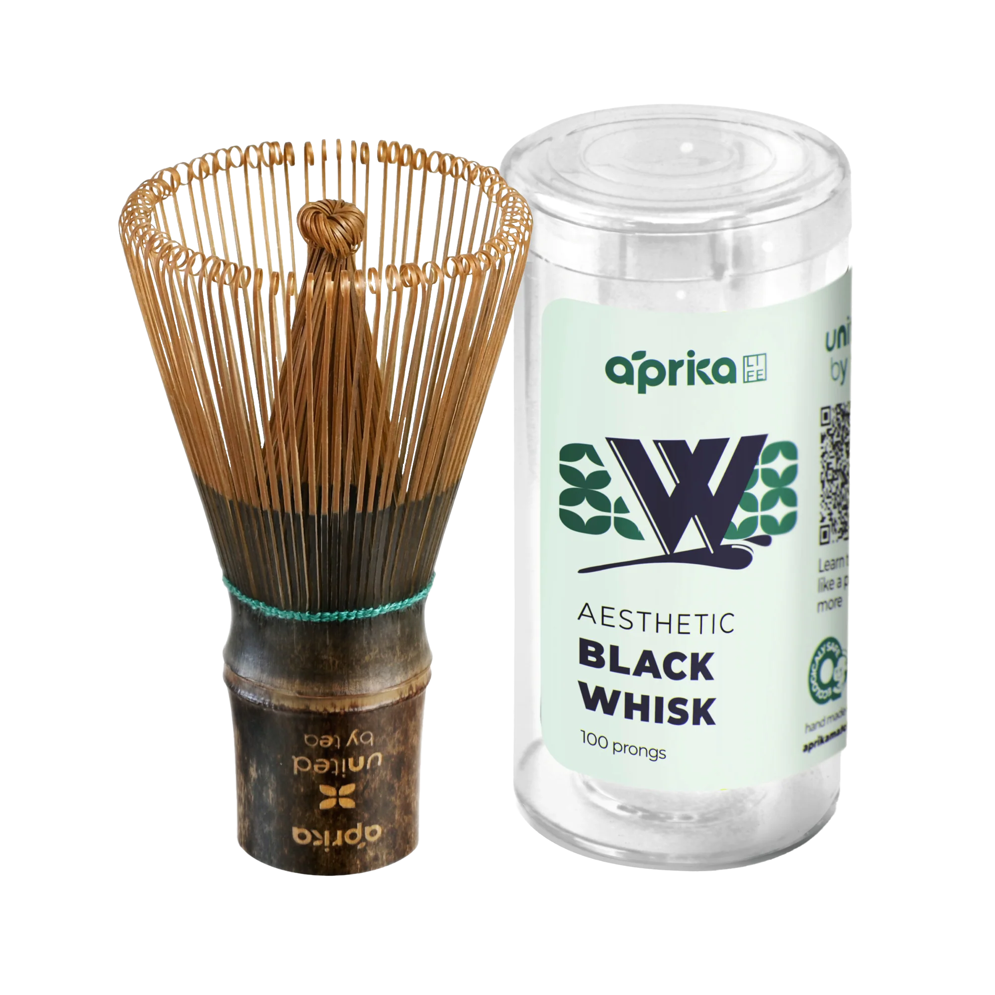 Dark Bamboo Matcha Whisk (100 Prongs) - Thumbnail 4