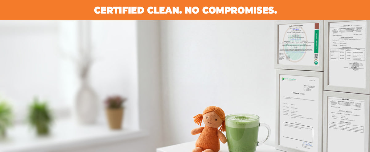 USDA and JAS organic Japanese matcha tested for pesticides chemicals and additives