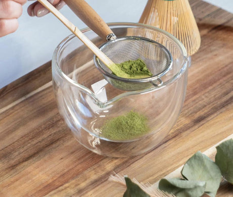 Matcha Sifter 60 Mesh | Wooden Handle Sifter | Fine Mesh Powder Sifter for Matcha and Hojicha