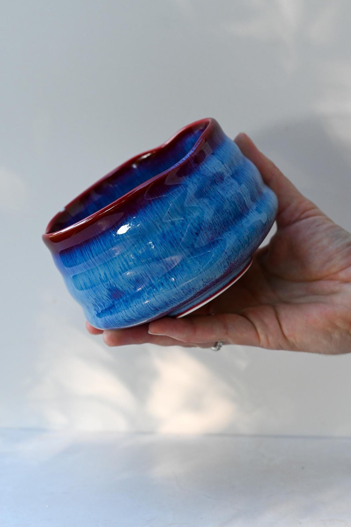 Blue Ceramic Matcha Tea Set – 16 oz Handcrafted Bowl, Bamboo Whisk, Whisk Holder & Chashaku Spoon – Complete Matcha Kit by Aprika Life