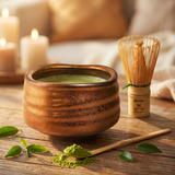 Bronze Ceramic Matcha Bowl 17 oz with Rolled Rim, Matcha Chawan for Whisking and Drinking, Tea Ceremony Bowl