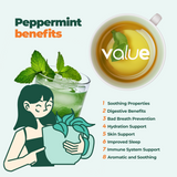 100% Pure Peppermint Herbal Tea, 60 Bags