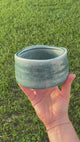 Seafoam Ceramic Matcha Bowl 17 oz with Rolled Rim, Matcha Chawan for Whisking and Drinking, Tea Ceremony Bowl